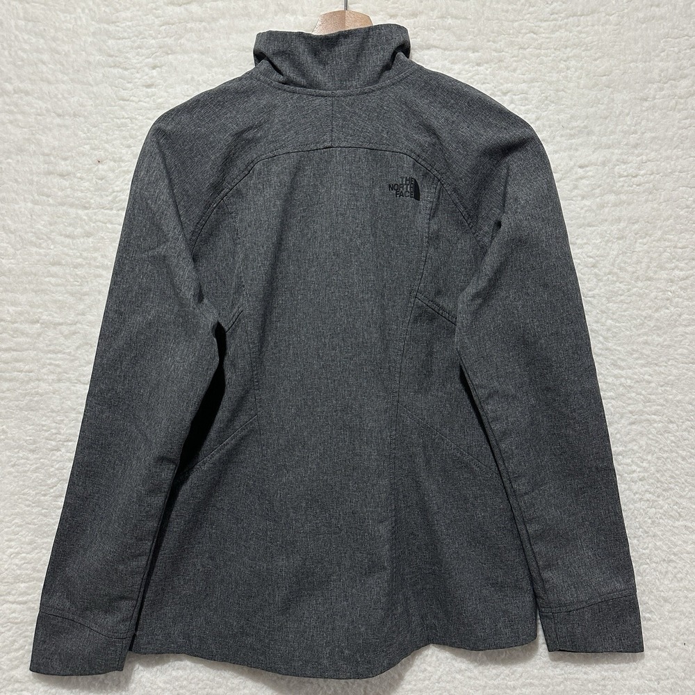 The North Face Windwall Soft Shell Women's Heather Gray Full Zip Jacket Size M/M - Picture 2 of 15